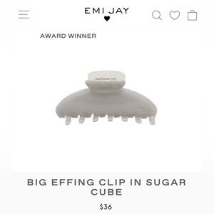 Emi Jay Big Effing Clip in Sugar Cube. Perfect Condition.